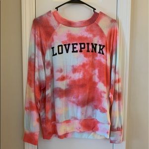 VS PINK logo crew neck